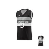 Basketball Jersey Horizontal Strips - Black